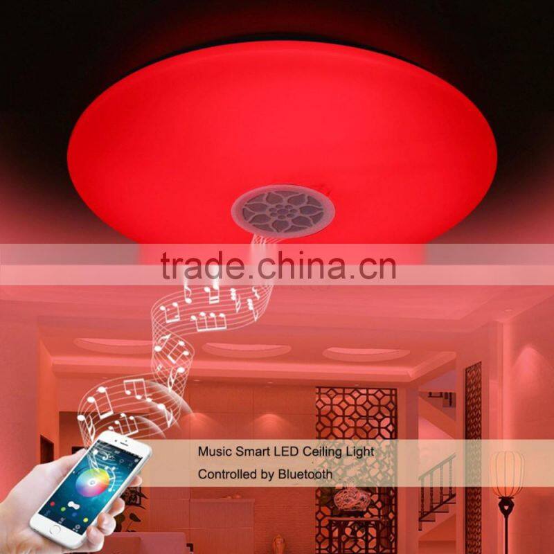 smart phone control led ceiling light music smart ceiling lamp bluetooth speaker music light