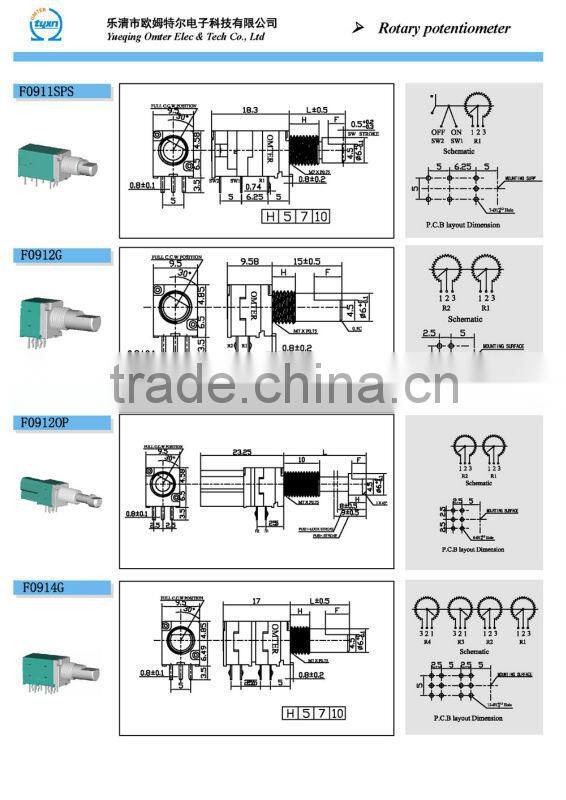 12MM 20kohm carbon potentiometer