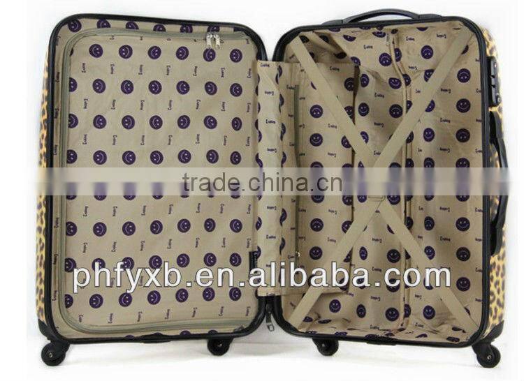 2015 chin factory trolley case 20",24" PC trolley luggage bags with TSA lock and whisper wheels suitcase