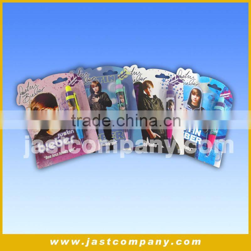 Justin Bieber popular talking ball pen for kids