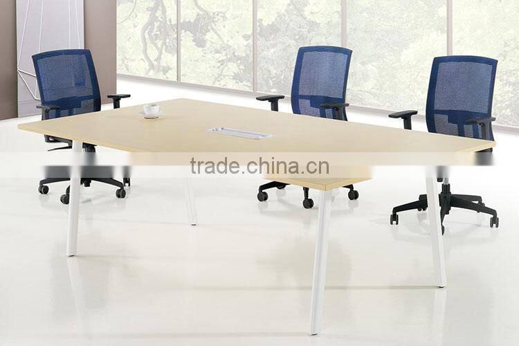 Small meeting table metal leg council board suit for 2000*1000 table top QE-42