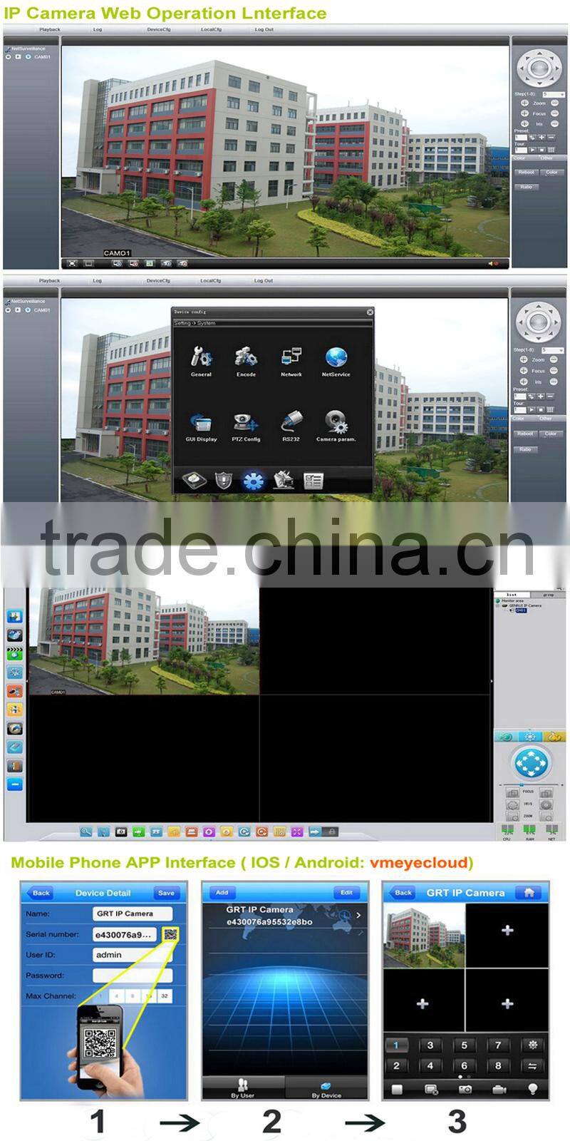 GRT Full HD 720P Waterproof cctv ip Camera Digital with 30m ir