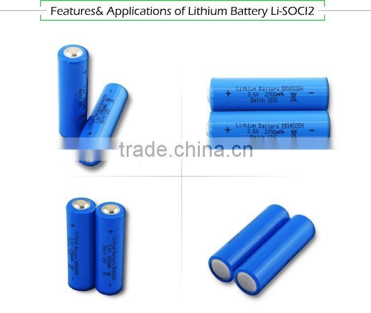 ER14250M LiSOCl2 battery 3.6v er14250m 1/2AA lithium battery