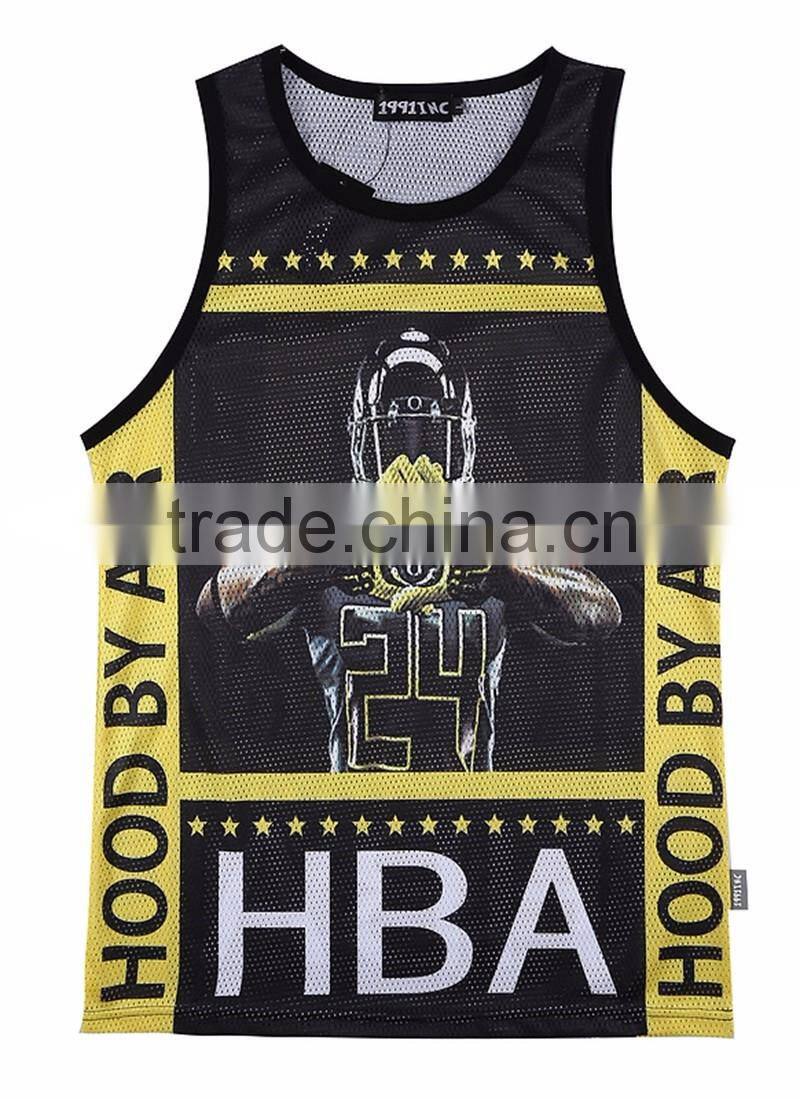 Custom sublimation printing Tank Top Men's Vest Customized Printing Service Bulk Wholesale Clothing China Manufacturer Direct