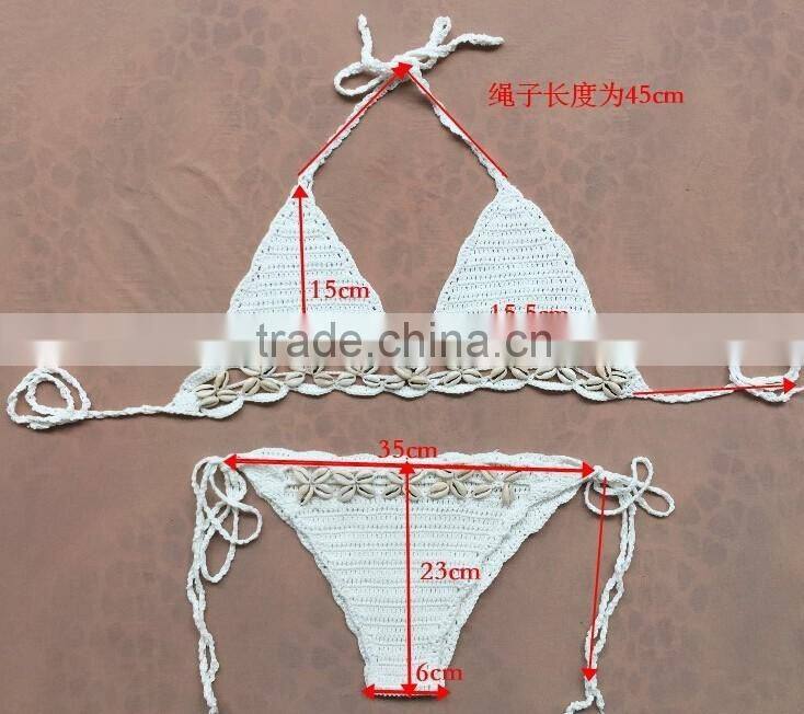 2016 Hot sale handmade crochet swimwear for gril