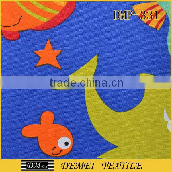 fish canvas polyester cotton upholstery fabric