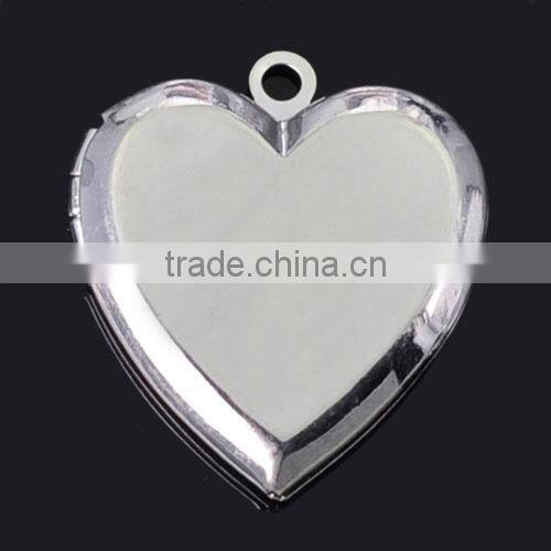 Thick Silver Plated Anti-Valentine Heart Locket..Simple, Modern, Sassy and Witty....