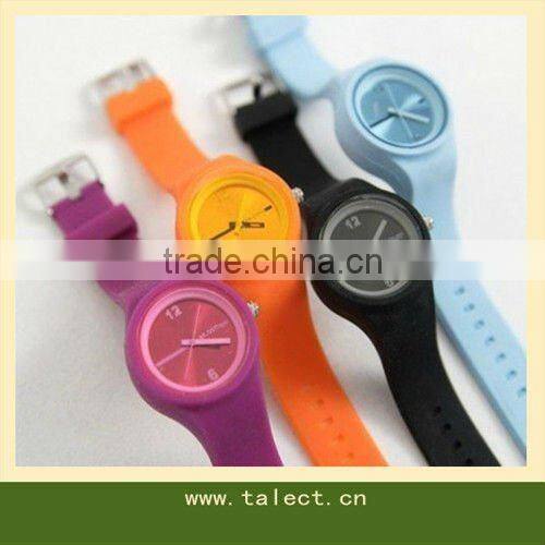 Healthy life colorful waterproof silicone jelly watch promotional gifts