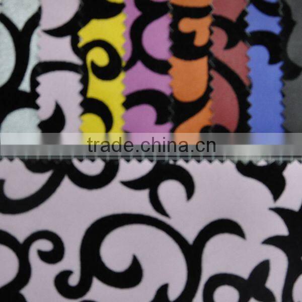 soft PU material with flock surface for handbags & shoes upper use