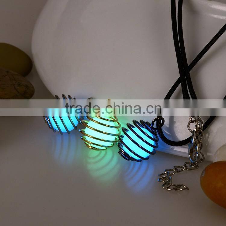 Mini Order New Piercing luminous stone Pendant Necklace Couple Love Long Chain Necklace Pendant Gifts