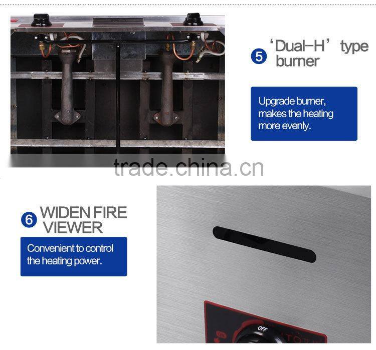 CI-720 Table Top Commercial teppanyaki gas griddle with flat plate