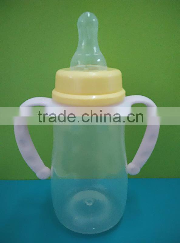Food grade plastic feeding bottle for baby drinking milk and water
