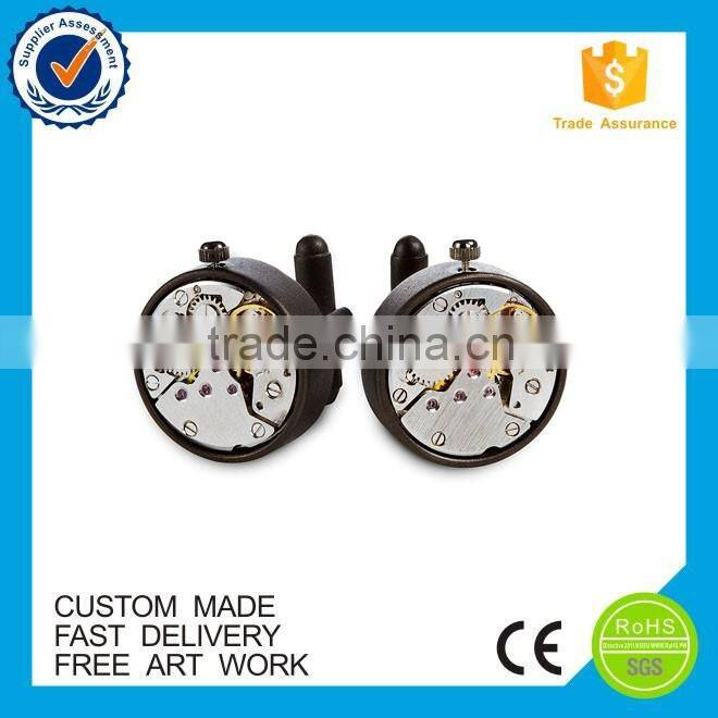 Newest design wholesale blue stone cufflinks set