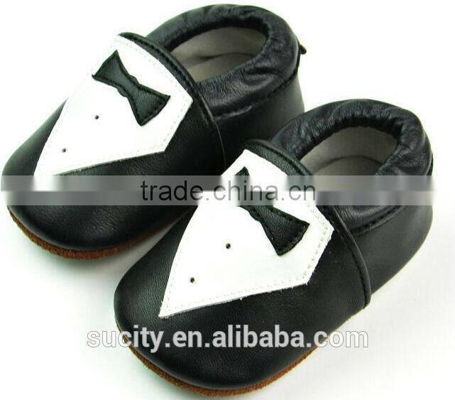 2014 newest soft sole child leather shoe with peacock pattern