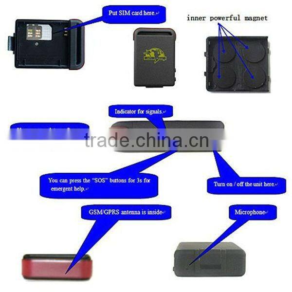 Small GPS Tracking Device for personal/vehicle/Pet gps tracker TK102B