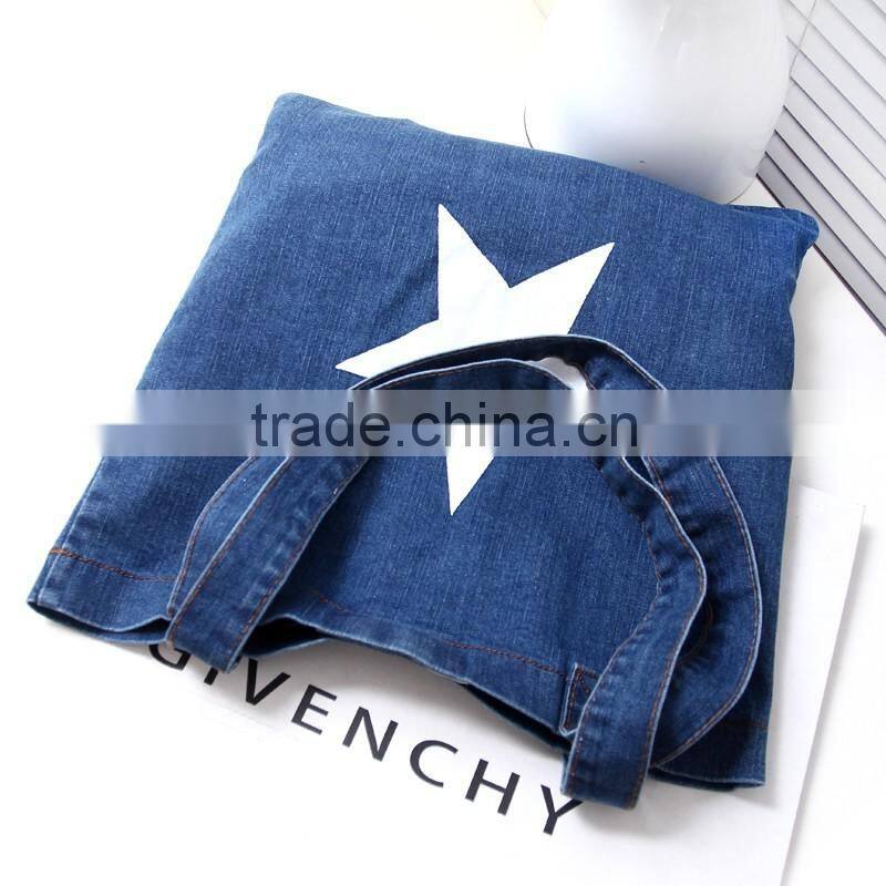 2016 fashion cool jean handbag shopping bag