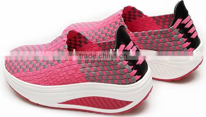 popular women's woven shoes with high quality , casual sport shoes