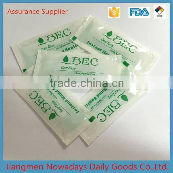 instant FDA mini alcohol gel sachet