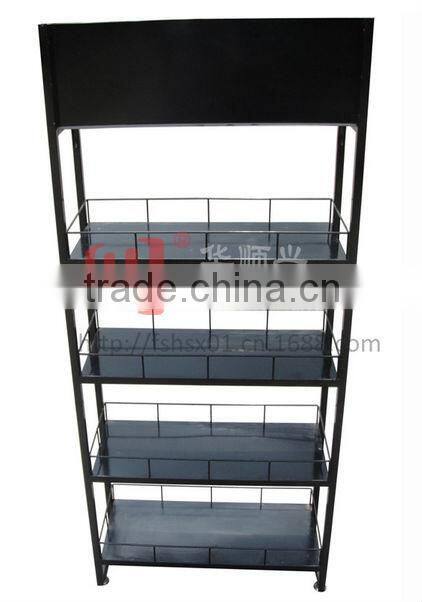 store powder coated metal stands /powder coated product display shelf HSX-S337