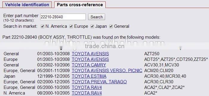 Throttle Body Assembly For TOYOTA OEM 22210-28040