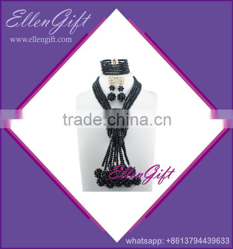African Black Beads Jewelry Set AJS3928