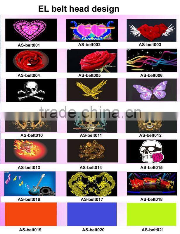 2013 new pack for non-sound active el belt / music el belt /el leather available