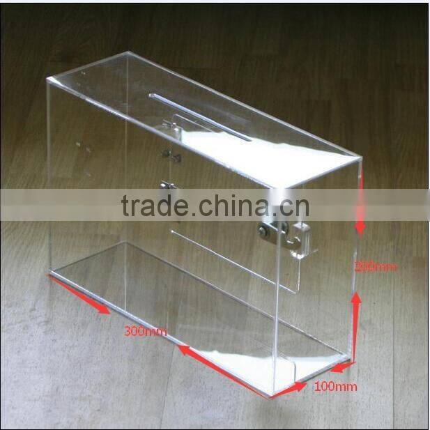 custom acrylic donation box with lock