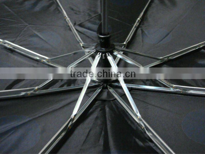 F01B solid color cute 3 folding color changing umbrella