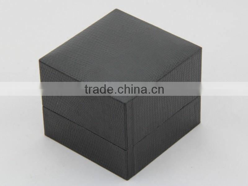 High quality small black square ring box with custom Logo