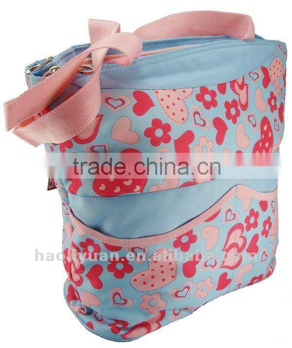 Polyester durable fashion functional holding baby bag
