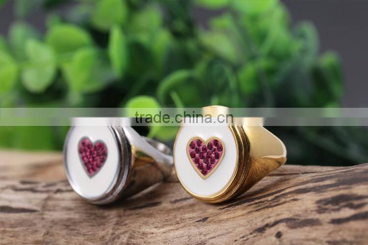 Christmas wedding high-grade brilliant diamonds silver stainless steel meaningful finger ring