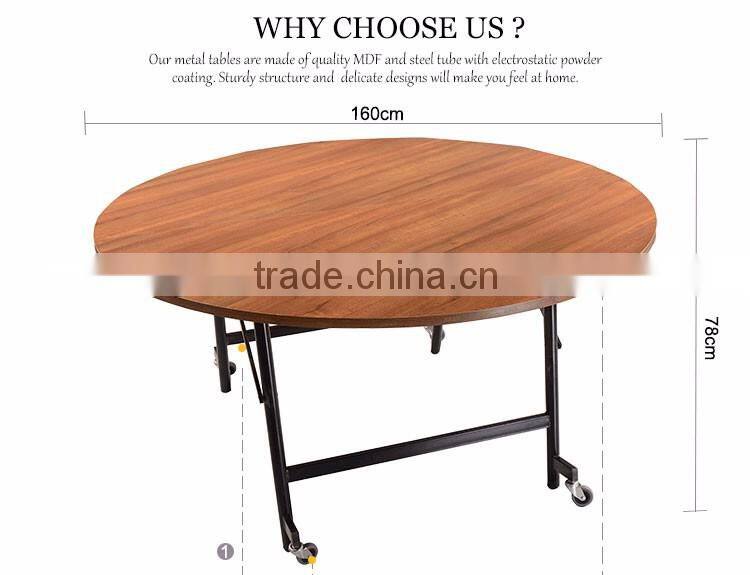 Wholesale round small foldable desk with factory price