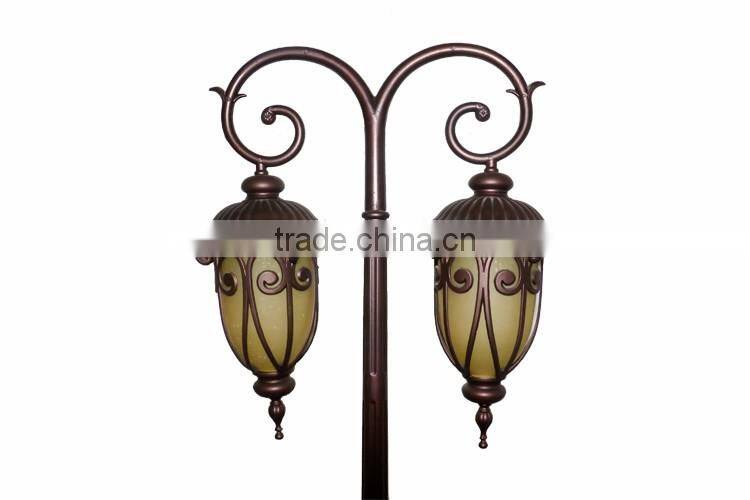 Wholesale durable die casting aluminum two head outdoor garden lamp