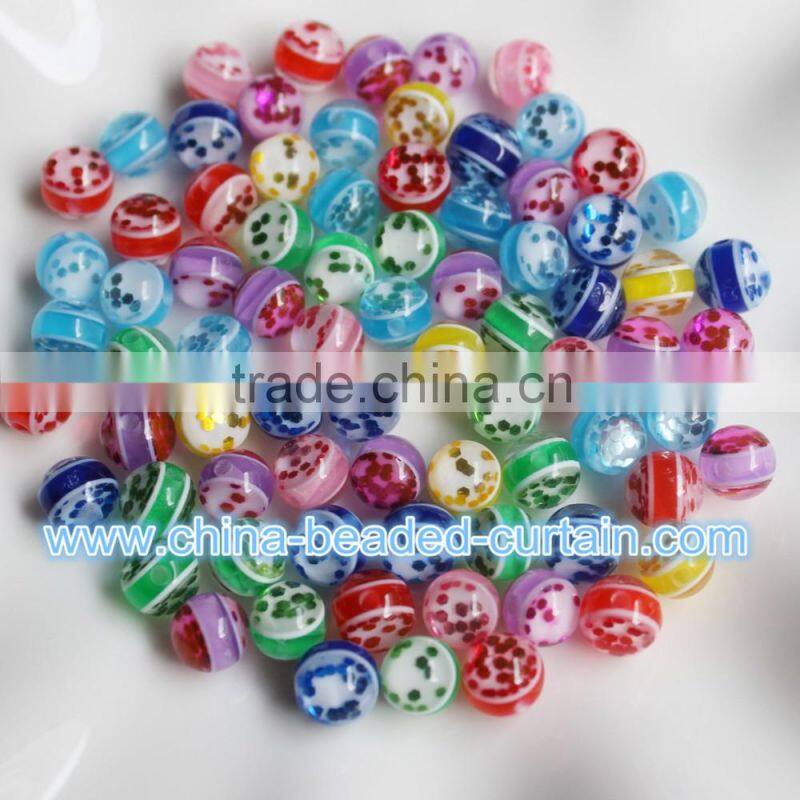 Hot Selling Charming 8MM Transparent Acrylic Loose Spacer Resin Beads Online Wholesale Craft DIY