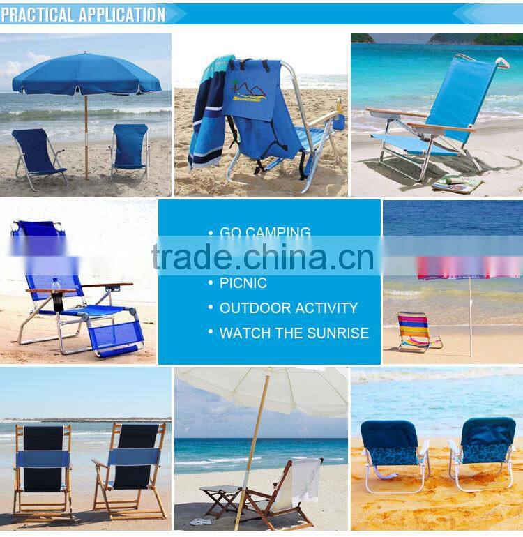 Different Color Portable Compact Folding Aluminum Beach Lounge Chair