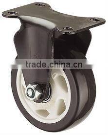 Good Qualtiy Medium Duty Diamond Polyurethane zinc Plate Fixed Wheel