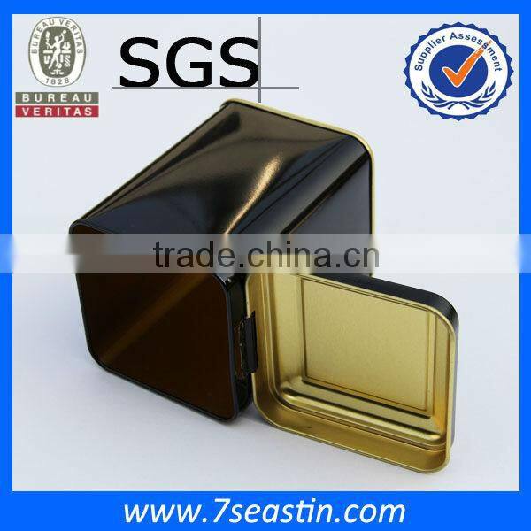 pure black wedding gift diamond tin box &good quality handwatch tin box