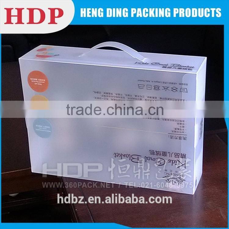 logo printed blanket packaging box with handle