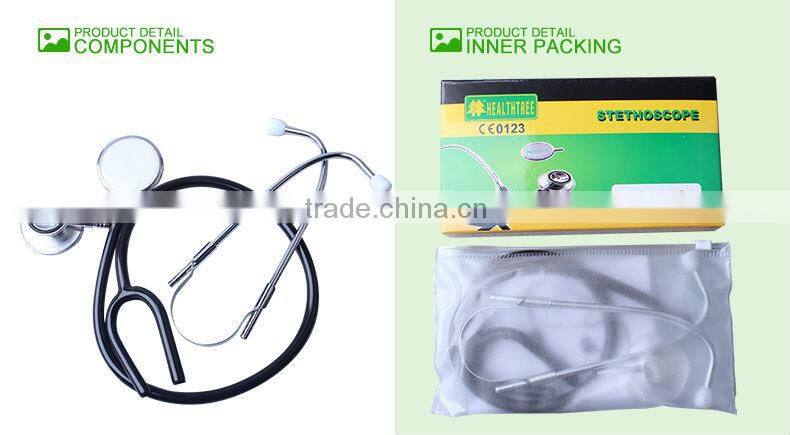 2015 New type diagnostic dual head chestpiece stethoscope with unique design for physicians use
