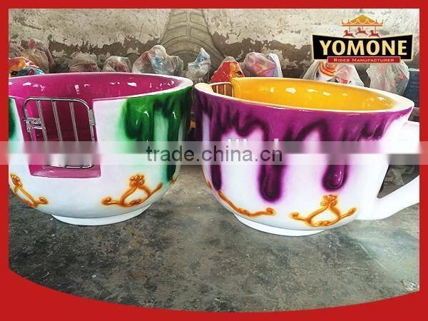 Top amusement park games rotating lotus flower mini tea cup rides for sale