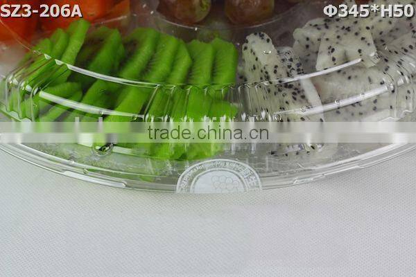 cheap disposable 6 compartment fruit packing plastic plates