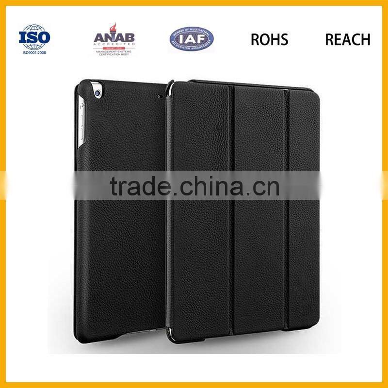 Luxury design pu leather cell phone case with sleep function