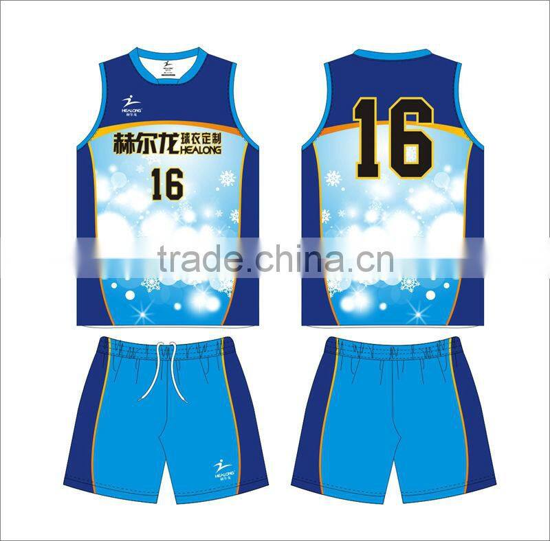 sports volleyball jersey,snowflake printed volleyball jersey