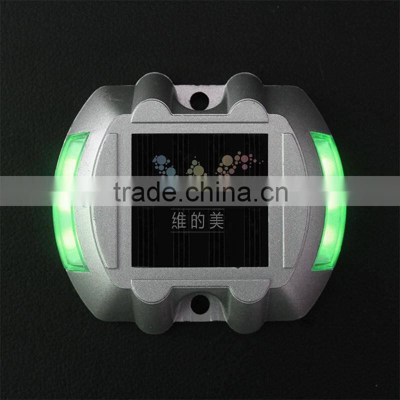 Factory price aluminum road markers 3M reflective green led road stud