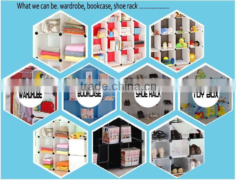 AL0021-6 2016 pink color hot sale diy creative pp cube storare tank craft cabinet