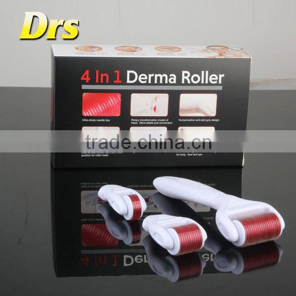 4 in 1 Derma Roller for Skin Whiten and Tighten Hair Loss Treatment Wrinkle Removal for Sale