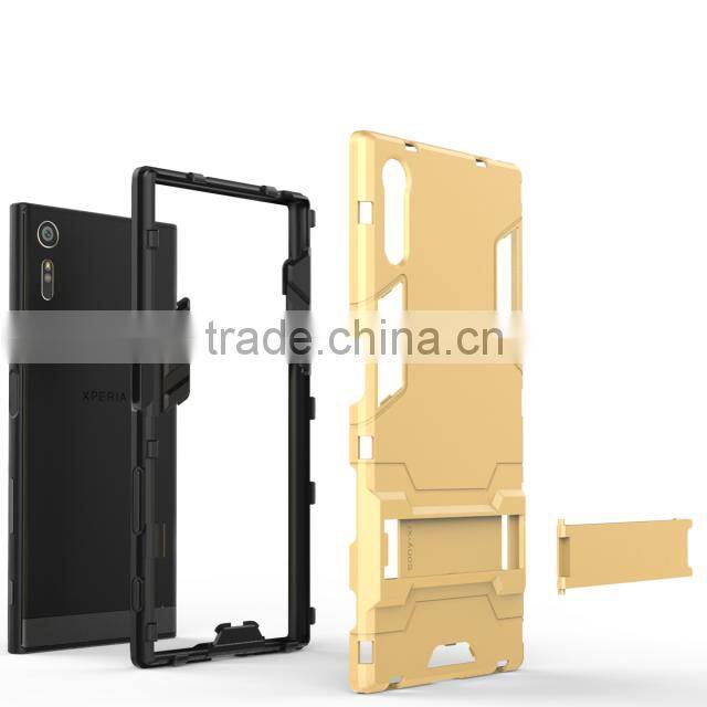 GVC Slim Hard Phone Case Robot Armor Hybrid Back Cover for Xperia XZ Compact For Sony Xperia Z5 FOR TRANSFORMER CASE KICKSTAND