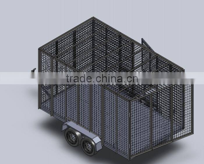Powder coated galvanized Rubbish trailer