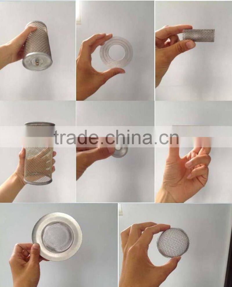YS stainless steel perforated filter mesh tube/perforated sylinder strainer/perforated pipe strainer