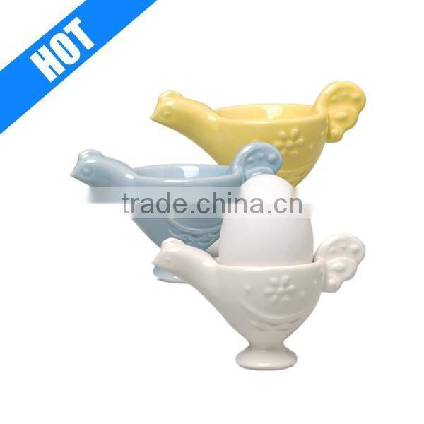 custom chicken shape ceramic egg cup customized color